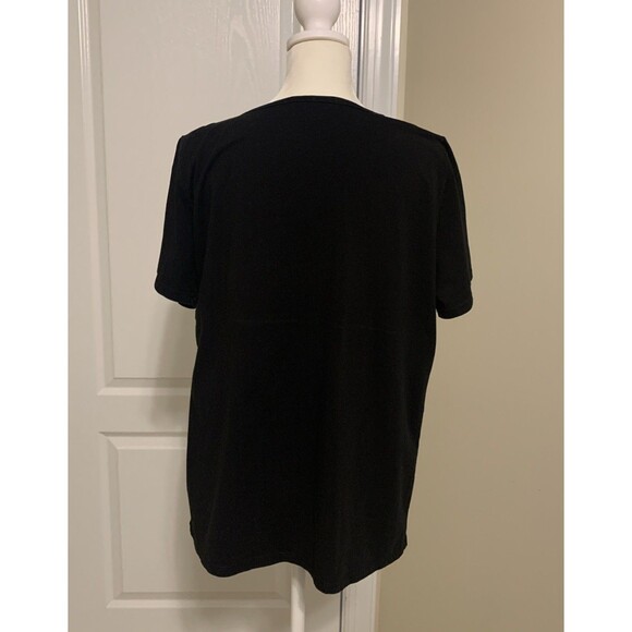 Nursing Queen Breast Feeding Top Short Sleeve Black Size Small Double Zippers - Picture 2 of 10